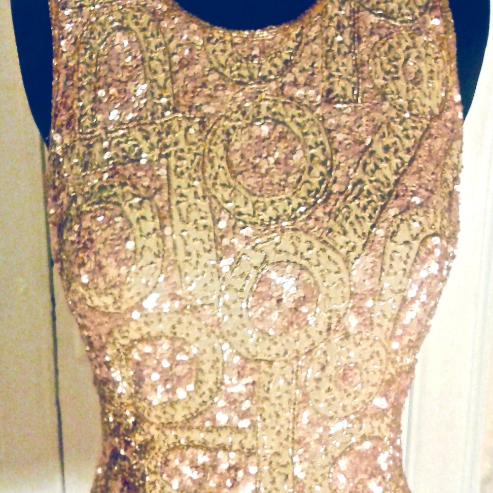 Golden-Guilded beads & sequin.
